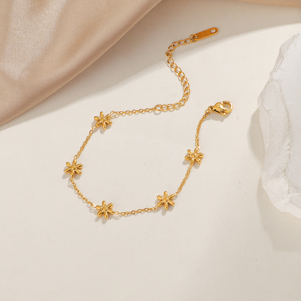 Ladies Flower Chain Anklet Nin Boutique
