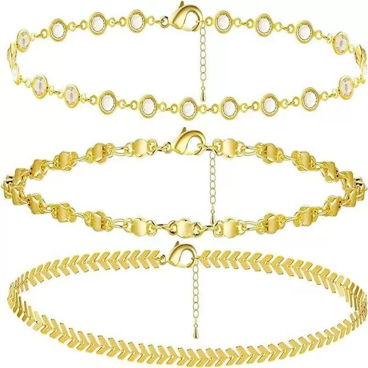Ladies elegant ankle bracelet with sparkling zirconia elements Nin Boutique