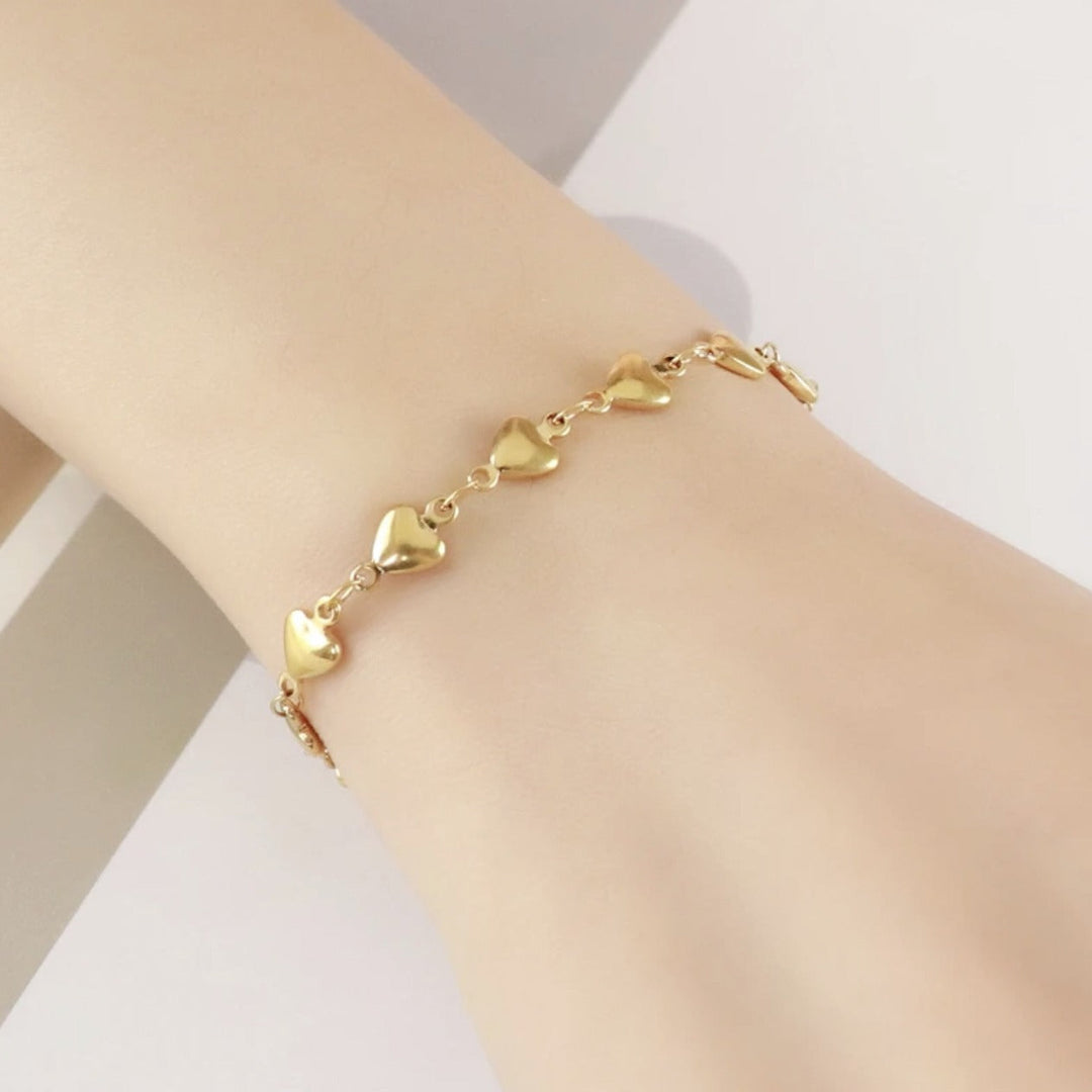 Ladies Heart-Shaped Charm Anklet Nin Boutique