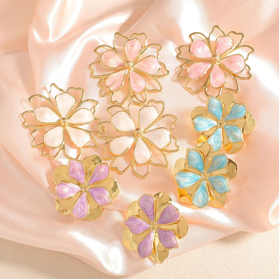 Ladies Earrings with intricate floral motif Nin Boutique