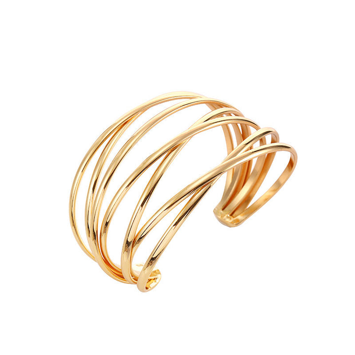 Women Open Bangle with Artistic Spiral Design Nin Boutique