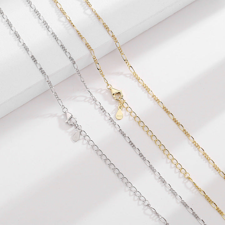 Ladies fine gold necklace with stylish link design Nin Boutique