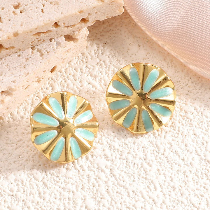 Women's Earrings with Artistic Flower Design Nin Boutique