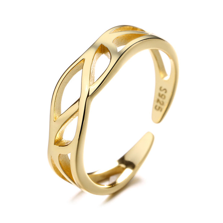 Women’s ring with curved design and elegant cutouts Nin Boutique
