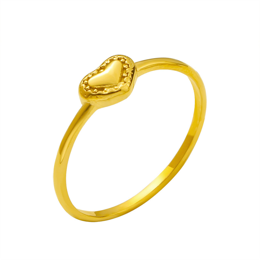 Ladies' delicate ring with heart-shaped design and sparkling accents Nin Boutique