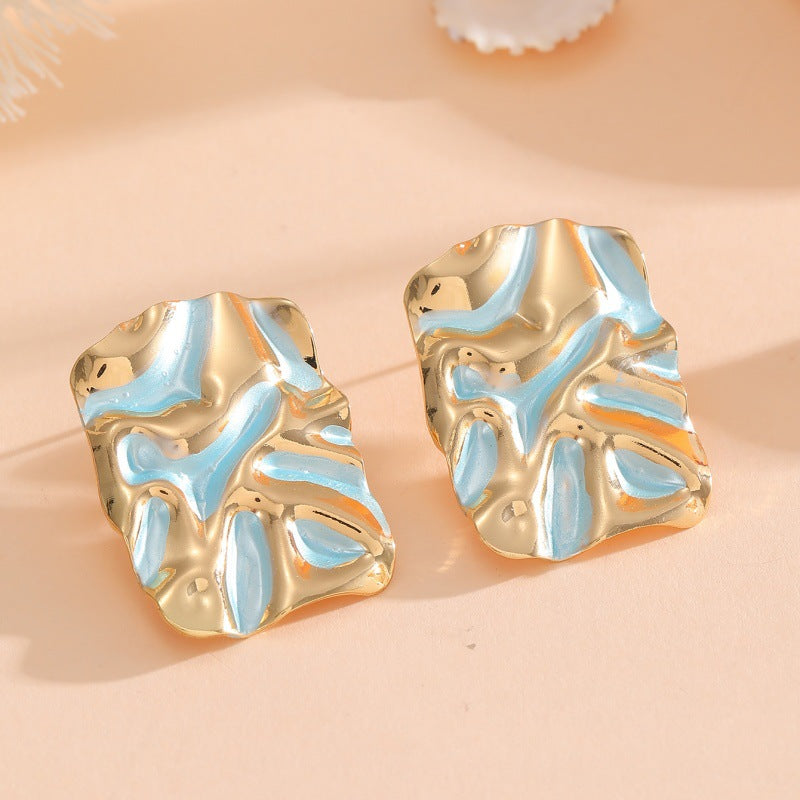 Women's earrings with modern, textured design Nin Boutique