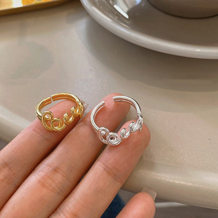 Women's Open Ring with Curved Design Nin Boutique
