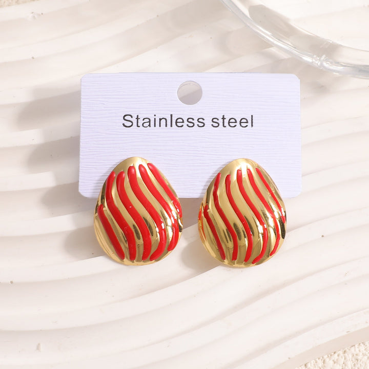 Women's earrings with intricate wave pattern Nin Boutique