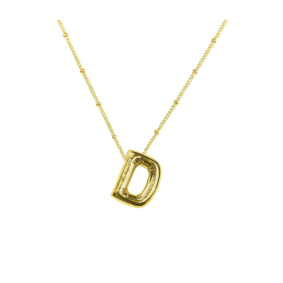 Women's necklace with a curved minimalist pendant and high-quality link chain Nin Boutique
