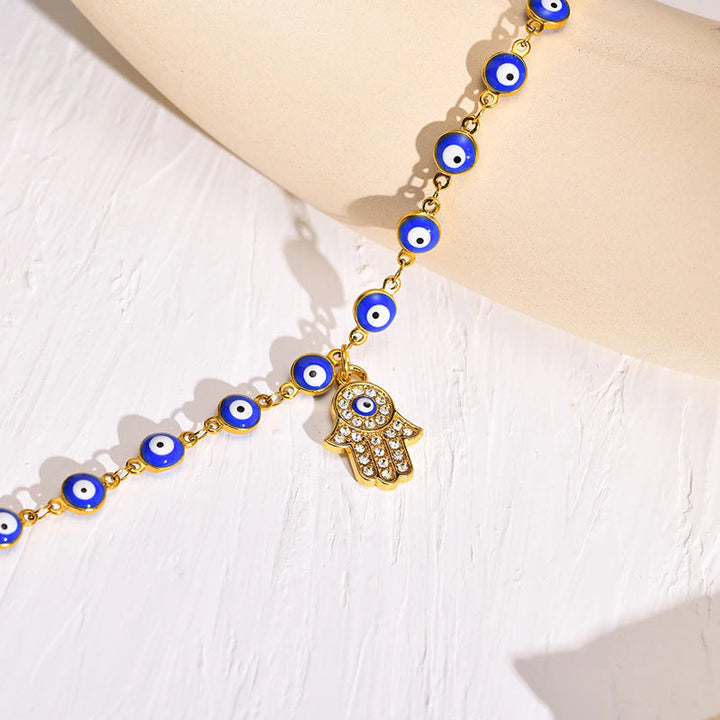 Women’s fashionable ankle bracelet with mystical protective charm Nin Boutique