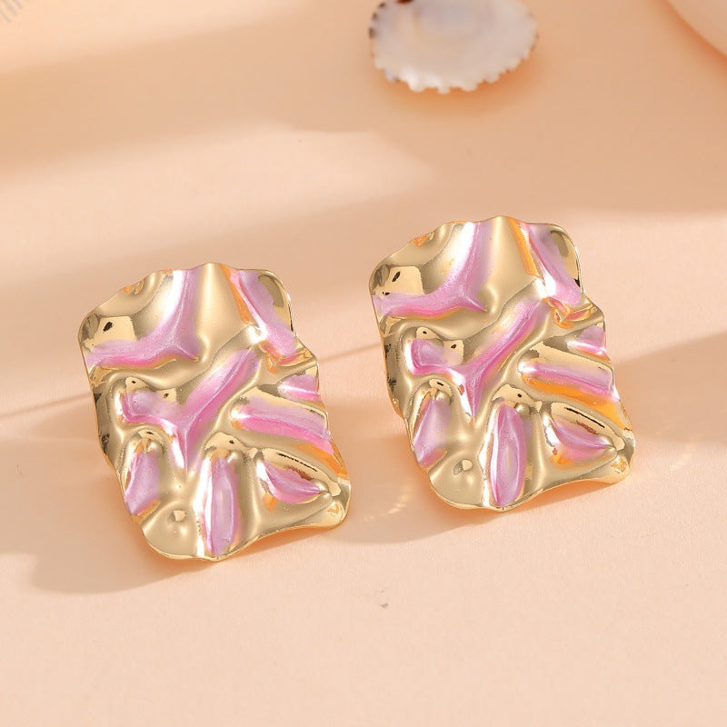 Women's earrings with modern, textured design Nin Boutique