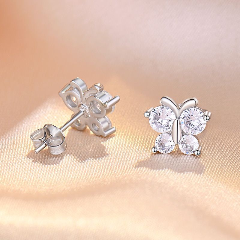 Ladies earrings in elegant butterfly design with sparkling zirconia Nin Boutique
