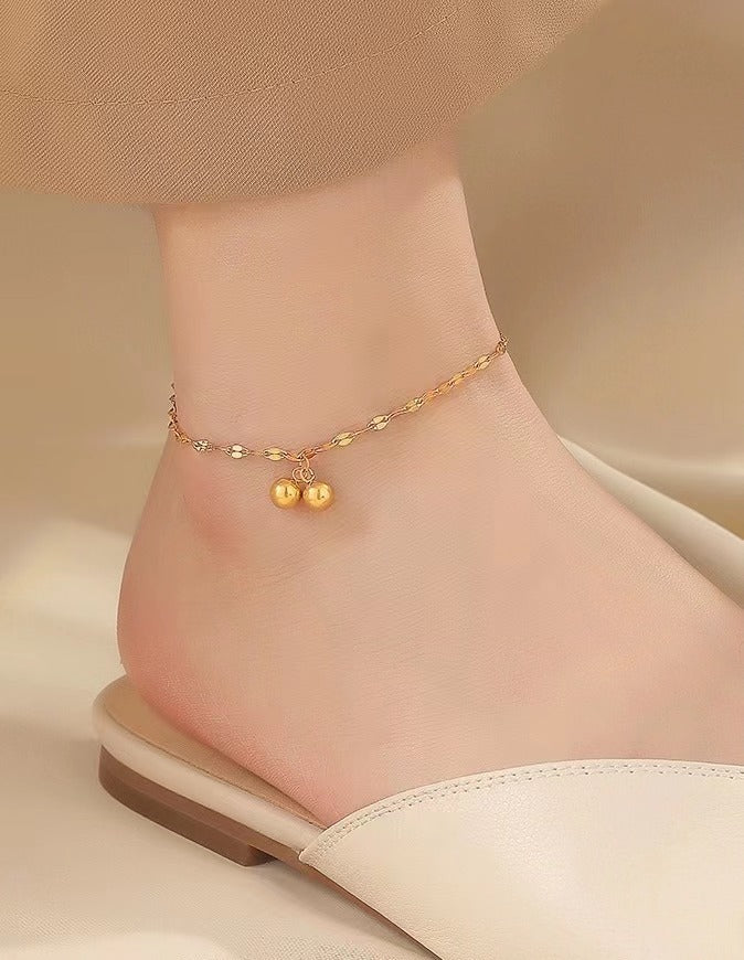 Women Luxury Minimalist Pearl Ankle Bracelet Nin Boutique