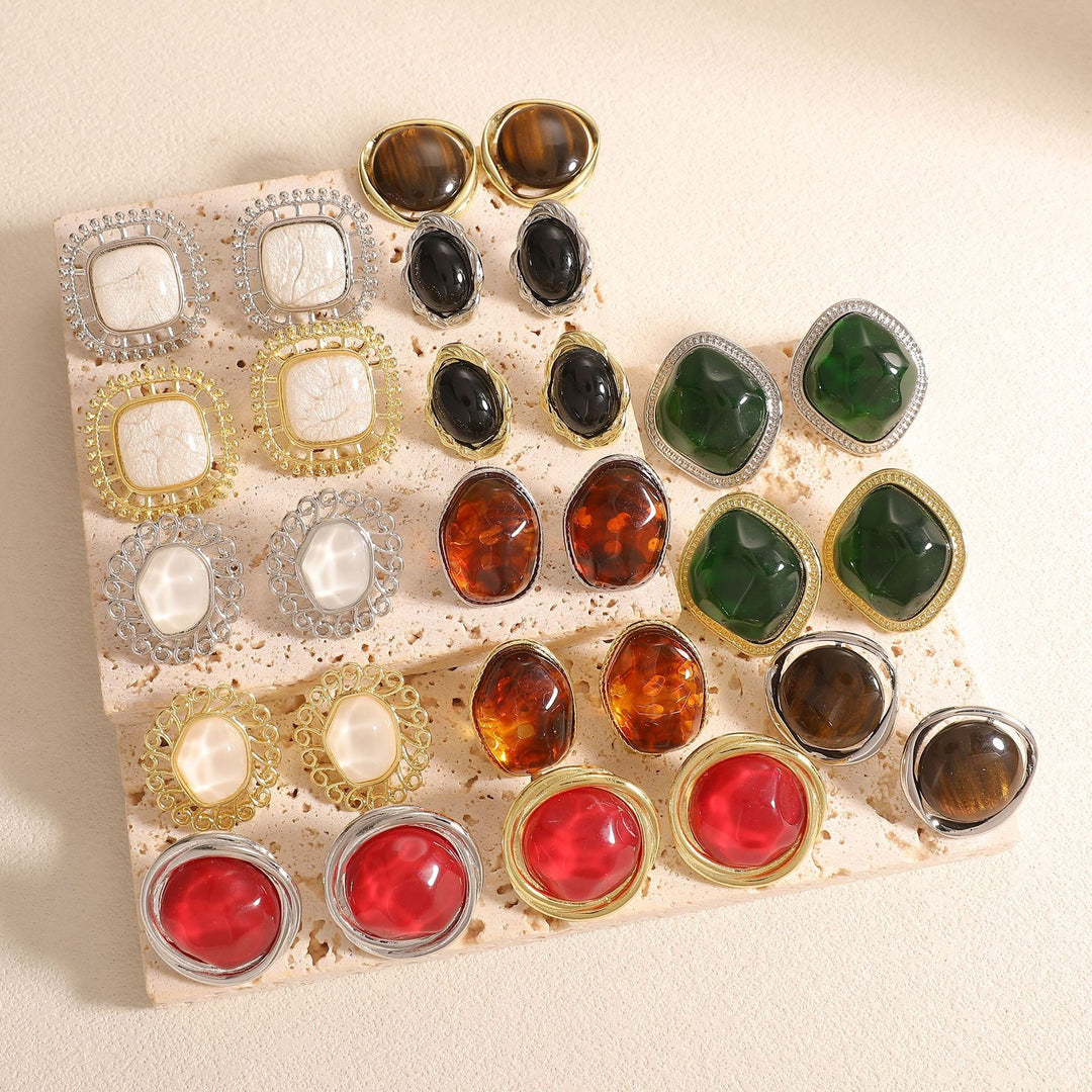 Women's earrings with intricate design and high-quality semi-precious stone Nin Boutique