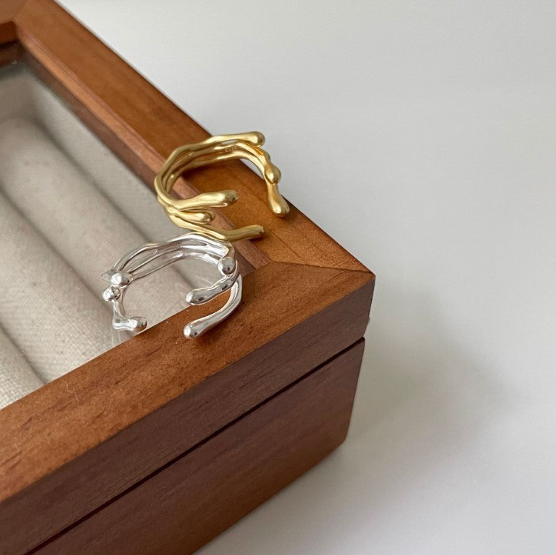 Women's Open Ring with Artistic Branch Design Nin Boutique