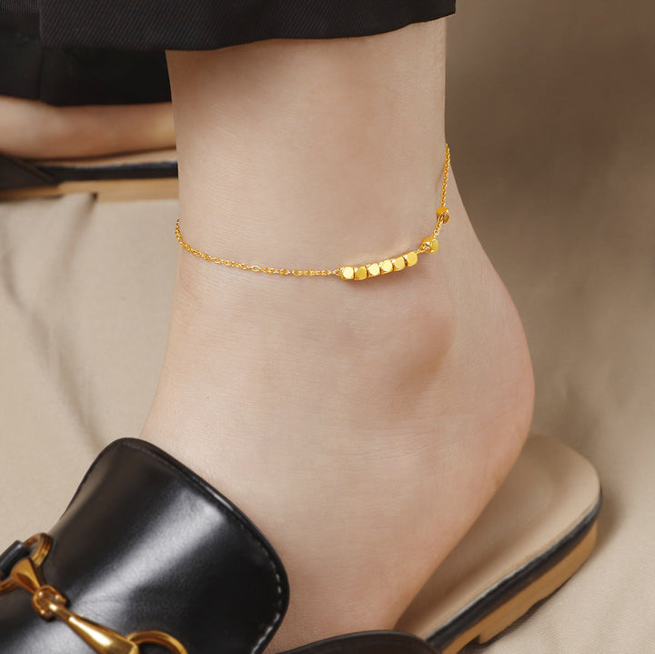 Women's fashionable ankle bracelet with elegant forged elements Nin Boutique