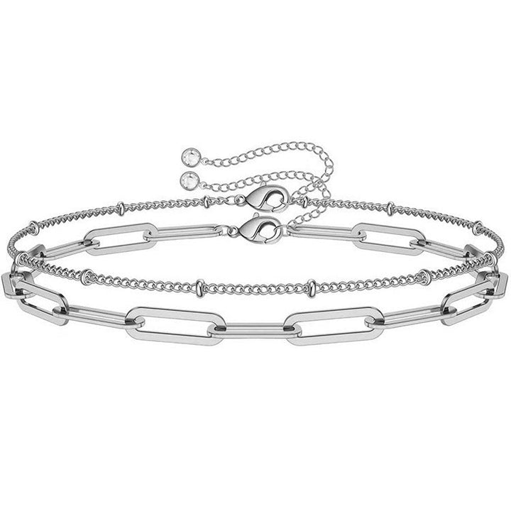 Women ankle bracelet with delicate chain design and adjustable closure Nin Boutique