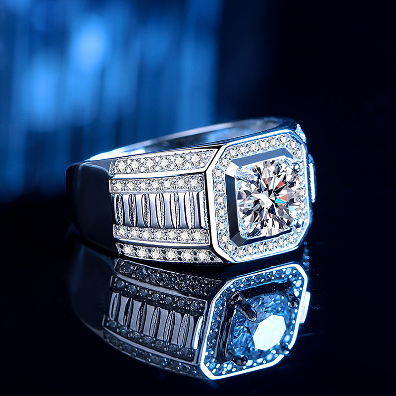Men's ring with sparkling zircon and elegant design Nin Boutique