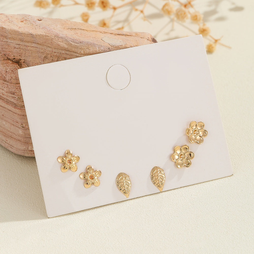 Women's earrings in floral design with intricate flowers and leaves Nin Boutique
