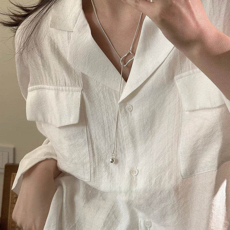 Women’s necklace with modern link and ball details Nin Boutique