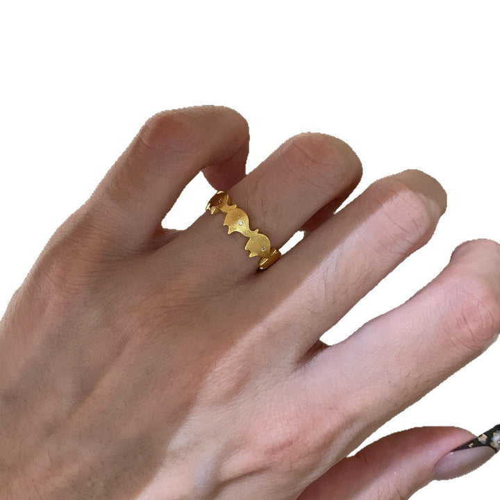 Women's Open Ring with Playful Animal Motif Nin Boutique