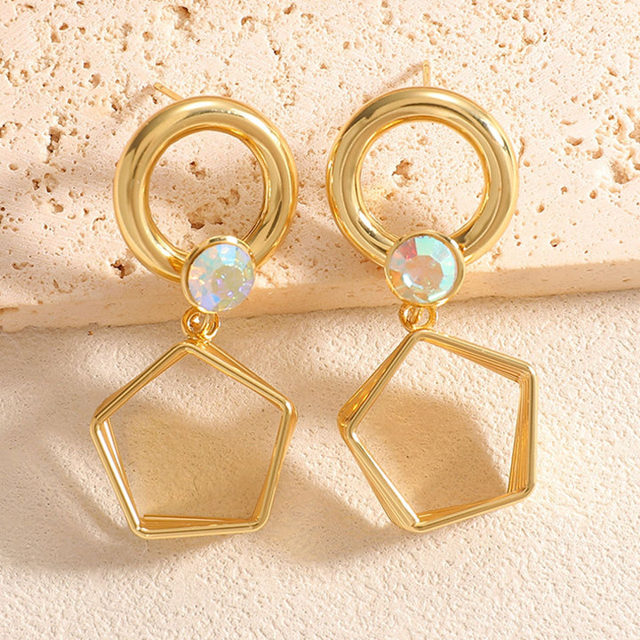 Women's earrings in modern hexagon design Nin Boutique