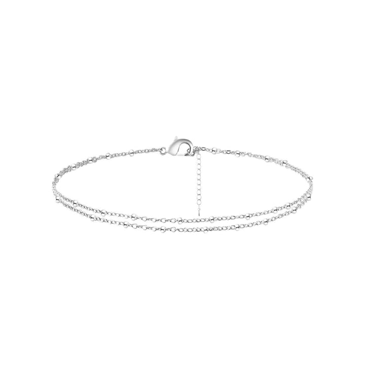 Women's ankle bracelet with elegant link structure and fine crystal accents Nin Boutique