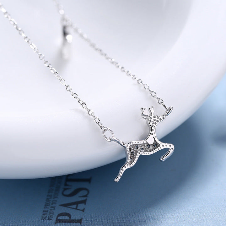 Women's necklace with stylish deer design and sparkling accents Nin Boutique