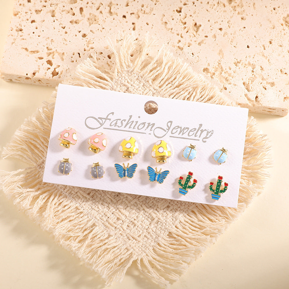 Women’s Earrings Set with Fruity Design Nin Boutique