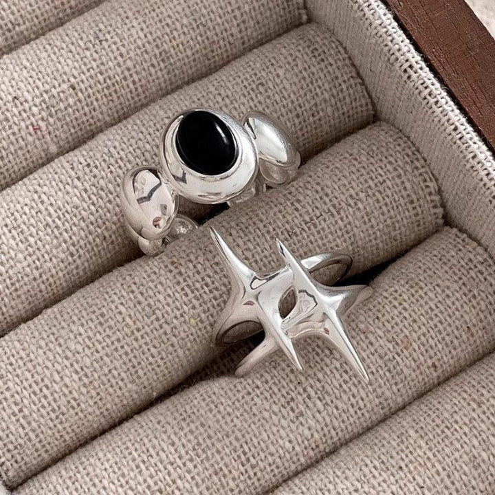 Women's Open Ring with Unique Spikes Design Nin Boutique