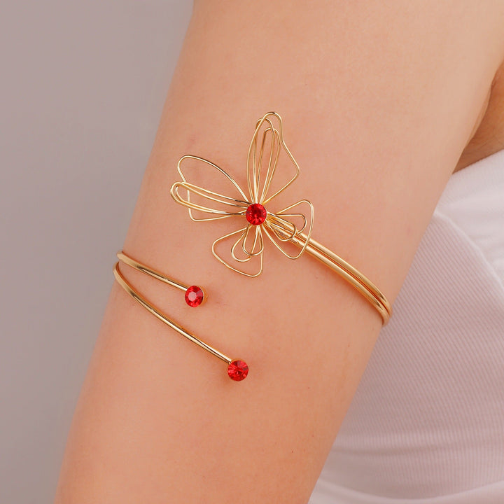 Women Open Cuff with Floral Accents Nin Boutique