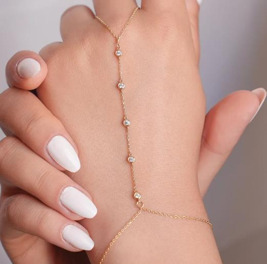 Ladies anklet with sparkling zirconia accents Nin Boutique