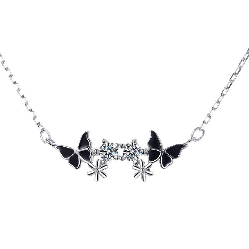 Women's necklace with delicate butterfly design and sparkling zirconia Nin Boutique