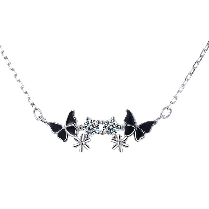 Women's necklace with delicate butterfly design and sparkling zirconia Nin Boutique