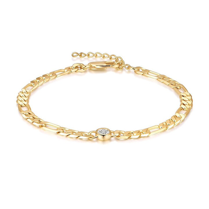 Ladies ankle bracelet with elegant zirconia accents Nin Boutique