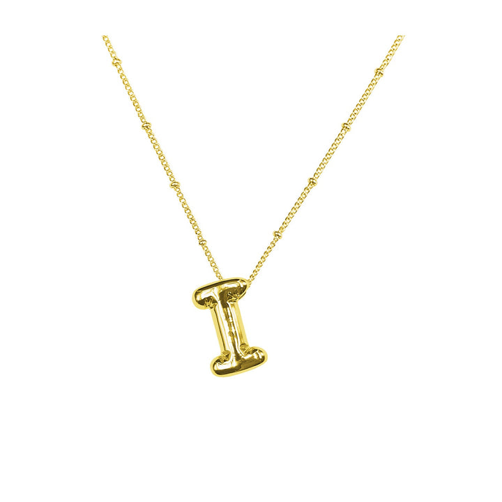 Women's necklace with a curved minimalist pendant and high-quality link chain Nin Boutique