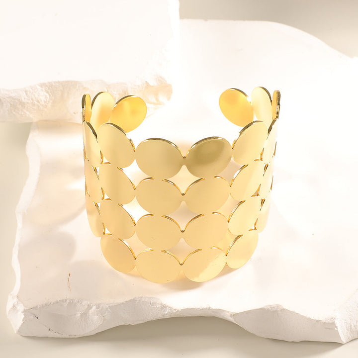 Women's Open Bangle with Artistic Relief Design Nin Boutique