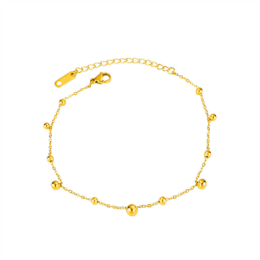 Ladies delicate anklet with elegant ball design Nin Boutique
