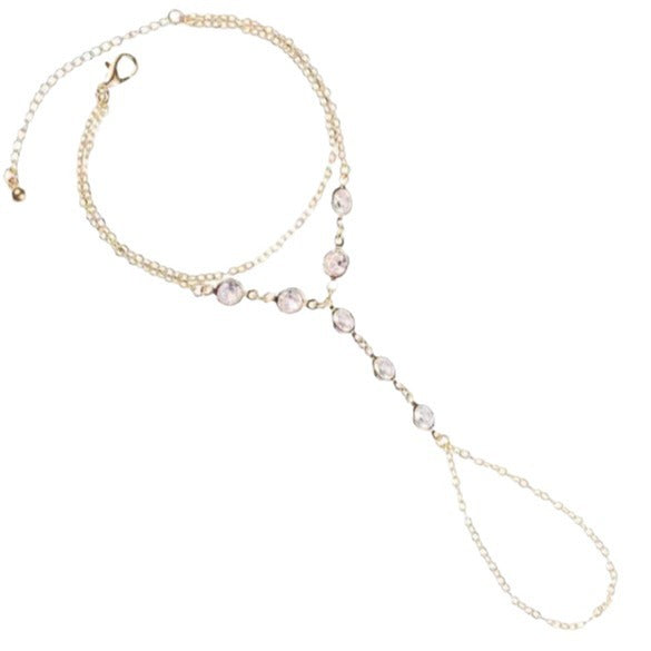 Women's ankle bracelet with delicate crystal accents Nin Boutique