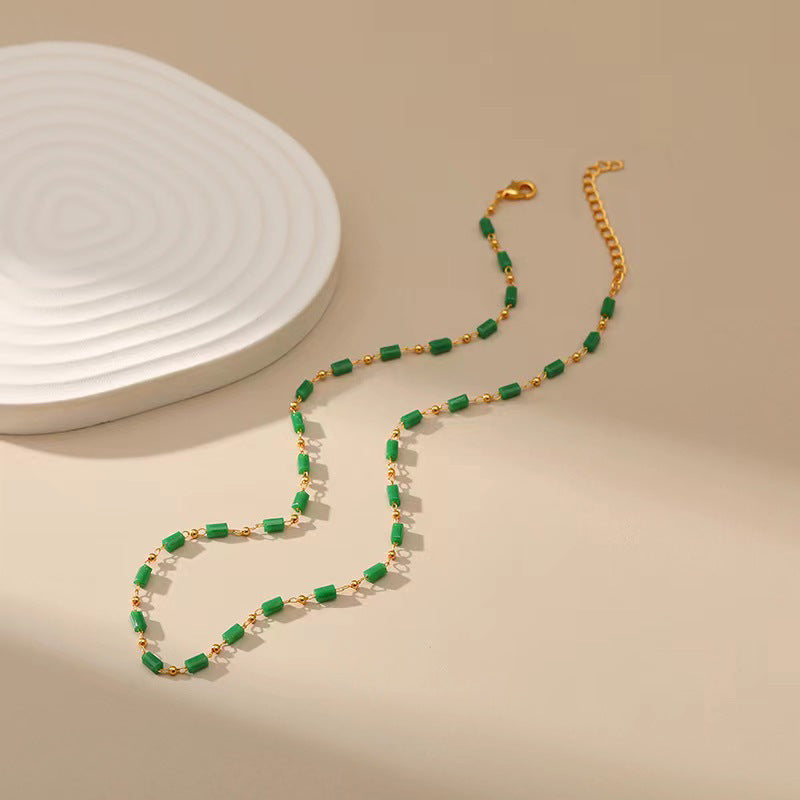 Ladies ankle bracelet made of fine materials with colorful beads Nin Boutique