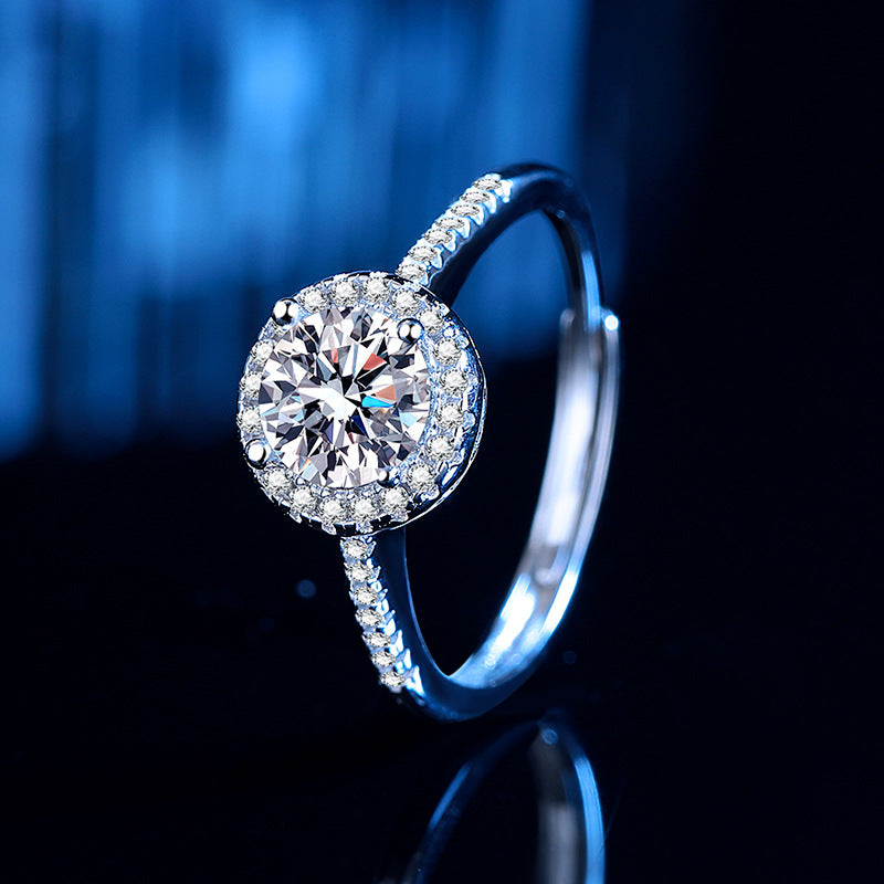 Women's ring with sparkling crystal and delicate decoration Nin Boutique