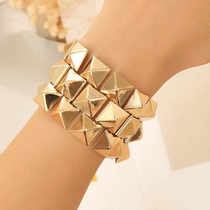 Women's Open Cuff Bracelet with Elegant Curved Design Nin Boutique