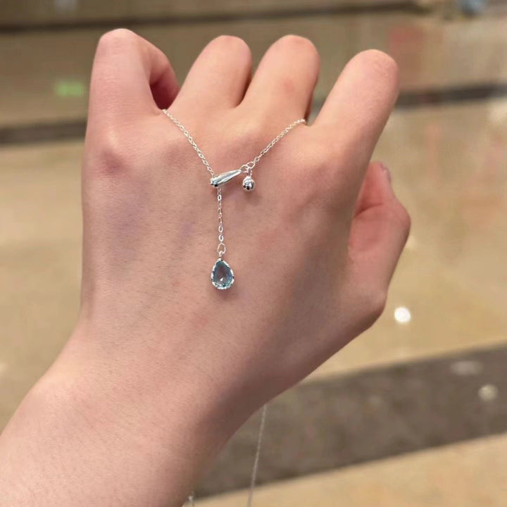 Women's necklace with elegant drop pendants and sparkling zirconia Nin Boutique