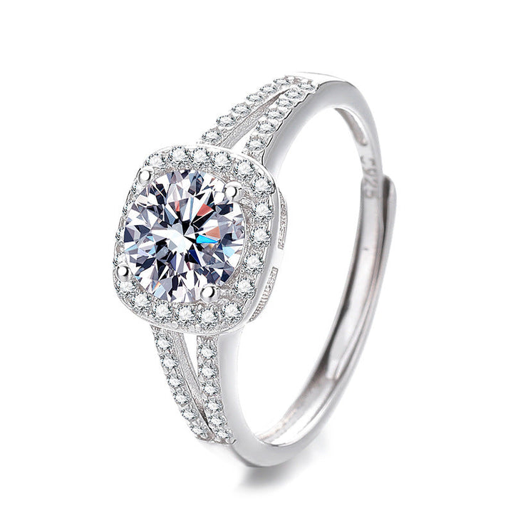 Women's Delicate Engagement Ring with Sparkles of Zirconia and Precise Setting Nin Boutique