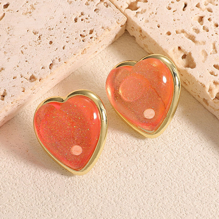 Women's stud earrings with intricate heart design Nin Boutique