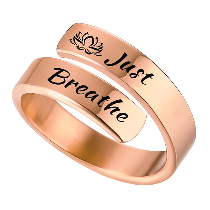 Ladies Motivation Ring with Engraved Quotes Nin Boutique