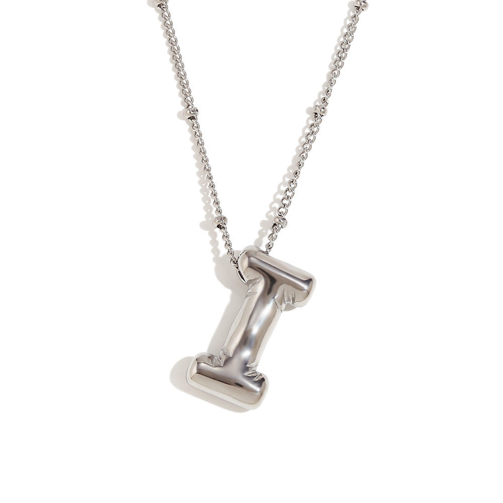 Women's necklace with a curved minimalist pendant and high-quality link chain Nin Boutique