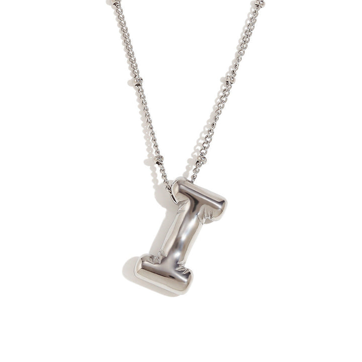Women's necklace with a curved minimalist pendant and high-quality link chain Nin Boutique