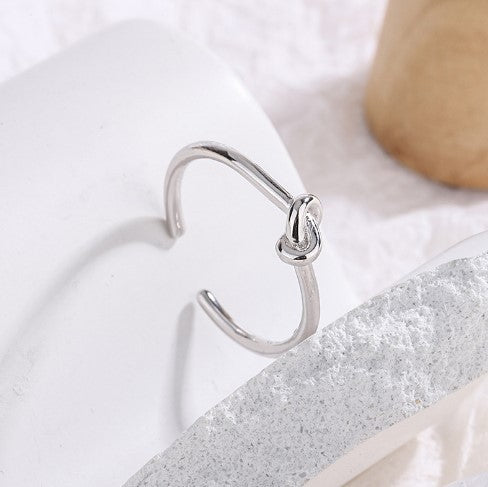 Women Open Ring with elaborate knot design Nin Boutique