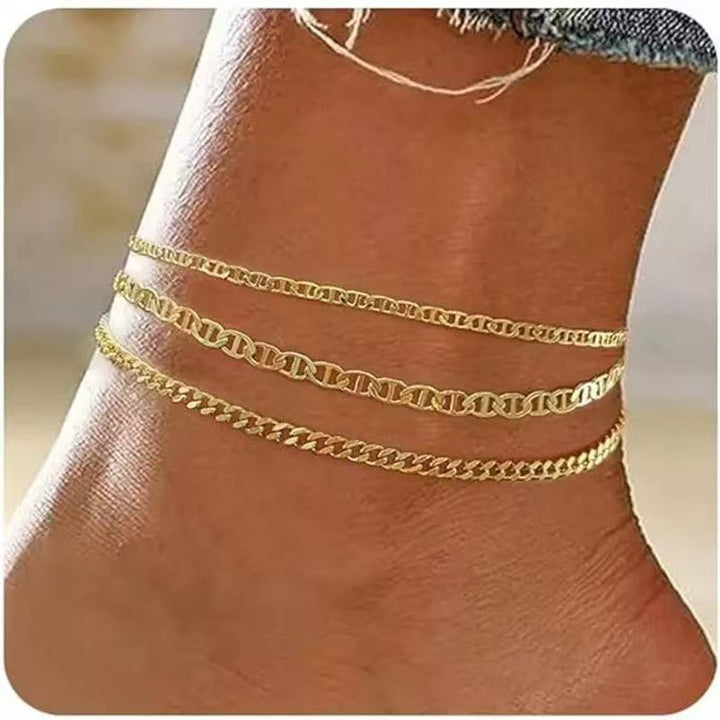 Ladies elegant ankle bracelet with sparkling zirconia elements Nin Boutique